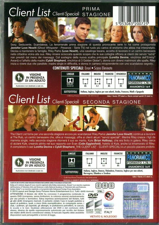 The Client List. Collezione Completa Stagione 1-2. Serie TV ita (7 DVD) di Allan Arkush,Timothy Busfield,Jennifer Love Hewitt - DVD - 2
