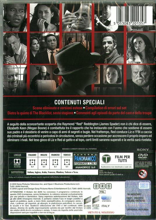 The Blacklist. Stagione 6. Serie TV ita (6 DVD) di Jon Bokenkamp - DVD - 3