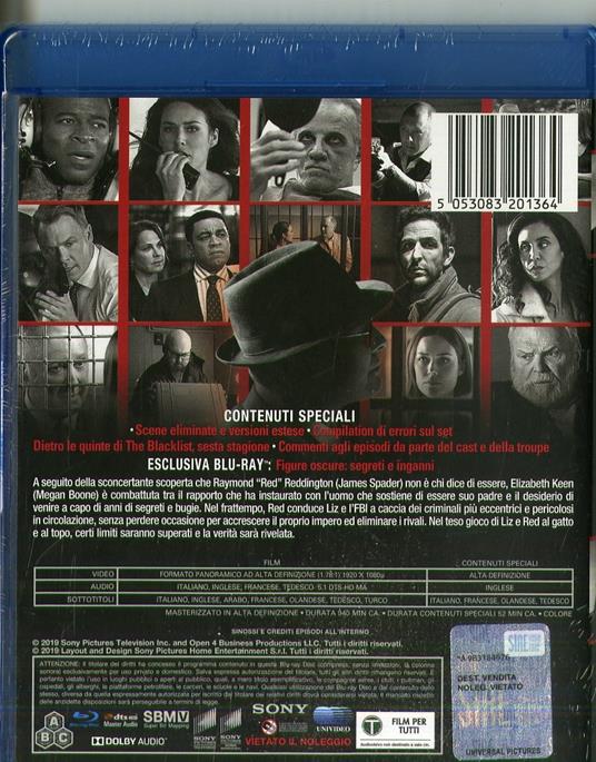 The Blacklist. Stagione 6. Serie TV ita (6 Blu-ray) di Michael W. Watkins,Vincent Misiano,Joe Carnahan - Blu-ray - 2