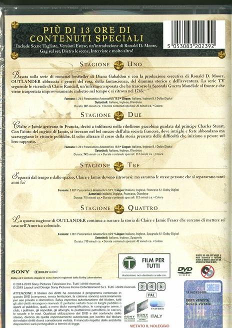 Outlander.  Stagioni 1-4. Serie TV ita (21 DVD) di Anna Foerster,Brian Kelly - DVD - 2