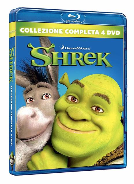 Shrek Collection 1-4 (4 Blu-ray) di Andrew Adamson,Vicky Jenson,Kelly Asbury,Conrad Vernon,Chris Miller,Raman Hui,Mike Mitchell