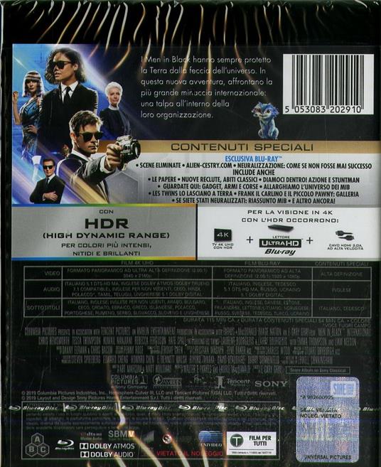 Men in Black International (Blu-ray + Blu-ray UltraHD 4K) di F. Gary Gray - Blu-ray + Blu-ray Ultra HD 4K - 2