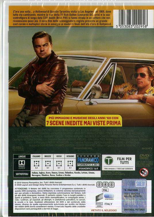 C'era una volta a Hollywood (DVD) di Quentin Tarantino - DVD - 2