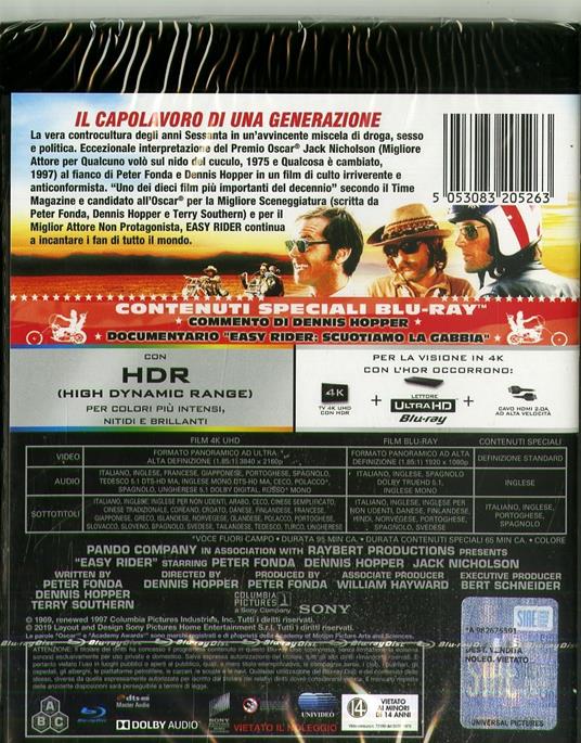 Easy Rider (Blu-ray + Blu-ray Ultra HD 4K) di Dennis Hopper - Blu-ray + Blu-ray Ultra HD 4K - 2