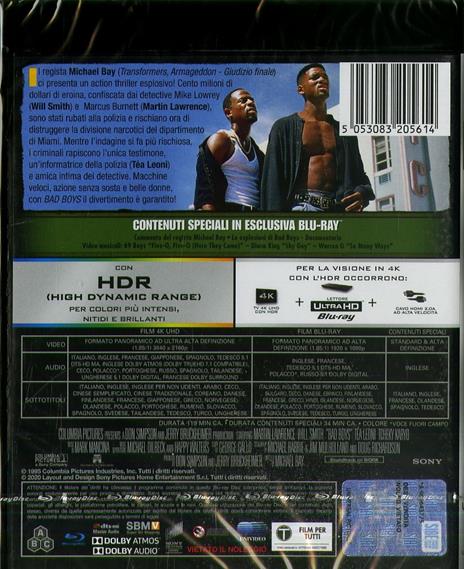 Bad Boys (Blu-ray + Blu-ray UltraHD 4K) di Michael Bay - Blu-ray + Blu-ray Ultra HD 4K - 2