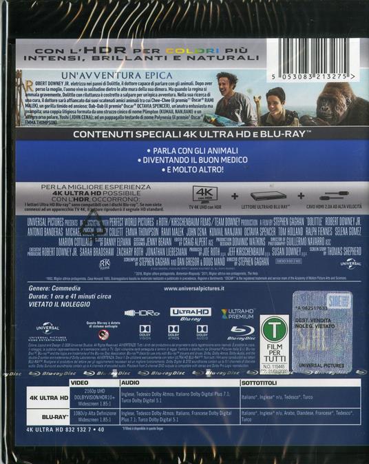 Dolittle (Blu-ray + Blu-ray Ultra HD 4K) di Stephen Gaghan - Blu-ray + Blu-ray Ultra HD 4K - 2