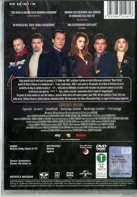 1992. Stagione 1. Serie TV ita (3 DVD) di Giuseppe Gagliardi - DVD - 2