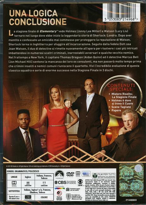 Elementary. Stagione 7. Serie TV ita (3 DVD) di Guy Ferland,Chrstine Moore,Ron Fortunato - DVD - 2