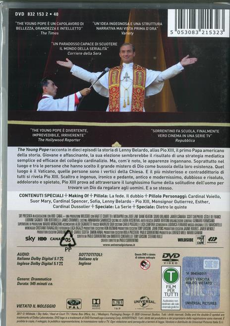 The Young Pope. Stagione 1. Serie TV ita (3 DVD) di Paolo Sorrentino - DVD - 2