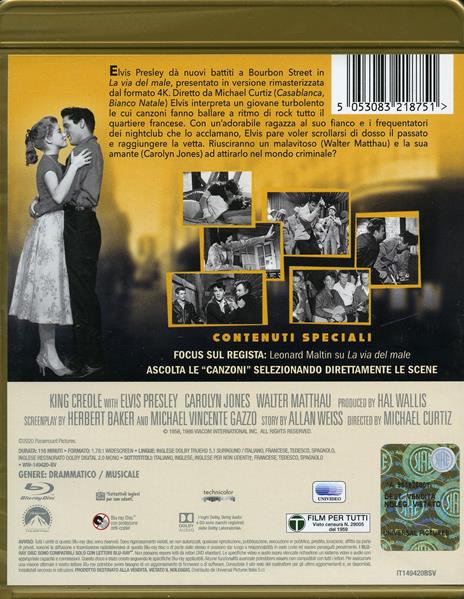 La via del male. King Creole (Blu-ray) di Michael Curtiz - Blu-ray - 3