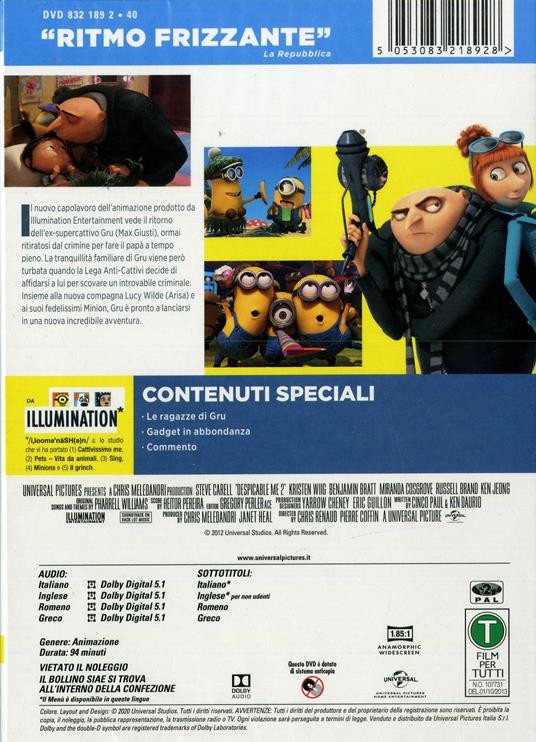 Cattivissimo Me 2 (DVD) di Pierre Coffin,Chris Renaud - DVD - 2