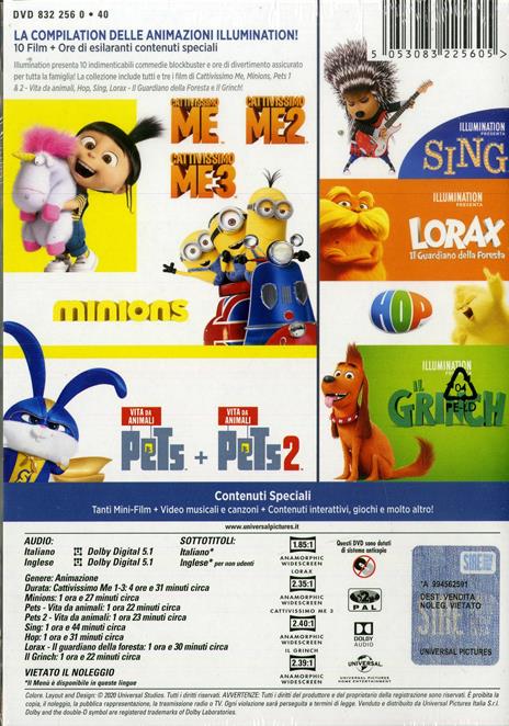 Illumination. 10 Movie Collection (10 DVD) di Tim Hill,Pierre Coffin,Chris Renaud,Kyle Balda,Chris Renaud - 2