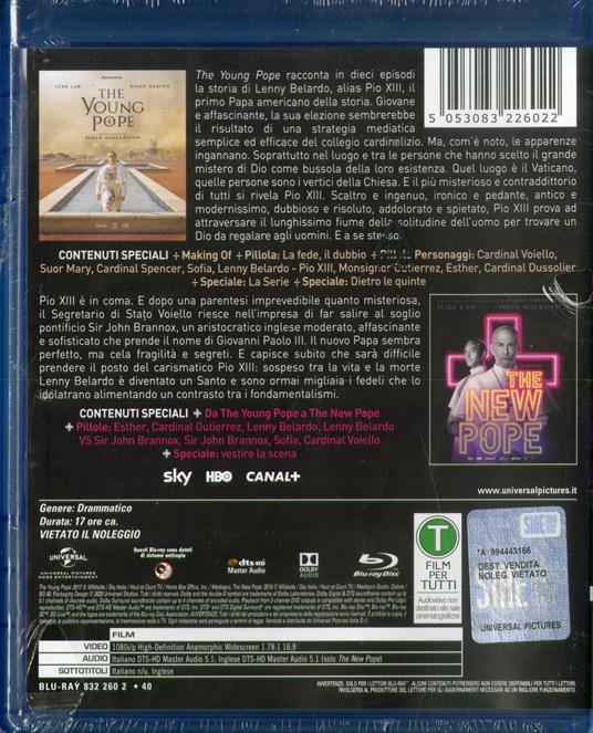 The Young Pope - The New Pope. Stagioni 1-2. Collezione completa. Serie TV ita (6 Blu-ray) di Paolo Sorrentino - Blu-ray - 2