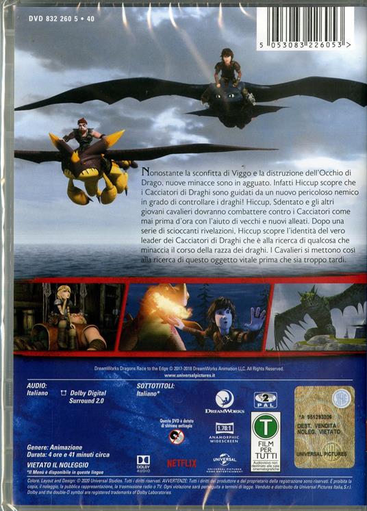 Dragon Trainer. Oltre i confini di Berk. Stagione 5 (2 DVD) di T.J. Sullivan,David Jones,Robert Briggs,Jae H. Kim,Elaine Bogan - DVD - 2