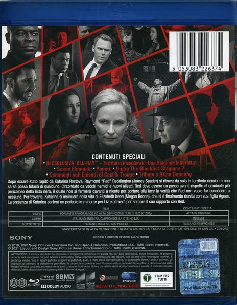 The Blacklist. Stagione 7. Serie TV ita (5 Blu-ray) di Michael W. Watkins,Andrew McCarthy,Steven A. Adelson - Blu-ray - 2