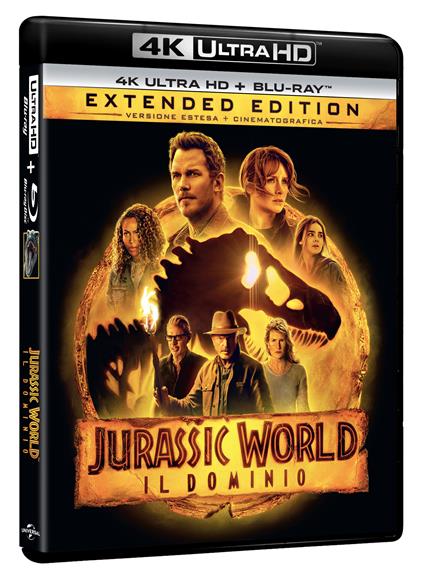 Jurassic World. Il dominio (Blu-ray + Blu-ray Ultra HD 4K) di Colin Trevorrow - Blu-ray + Blu-ray Ultra HD 4K