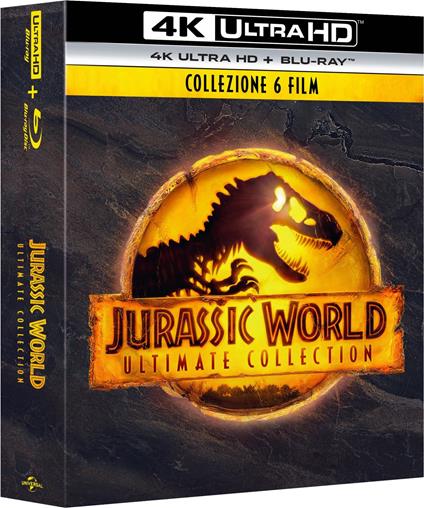 Jurassic World. 6 Movie Collection (6 Blu-ray + 6 Blu-ray Ultra HD 4K) di Steven Spielberg,Joe Johnston,Colin Trevorrow