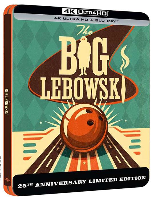 Il Grande Lebowski. 25th Anniversary. Steelbook (Blu-ray + Blu-ray Ultra HD 4K) di Joel Coen,Ethan Coen - Blu-ray + Blu-ray Ultra HD 4K