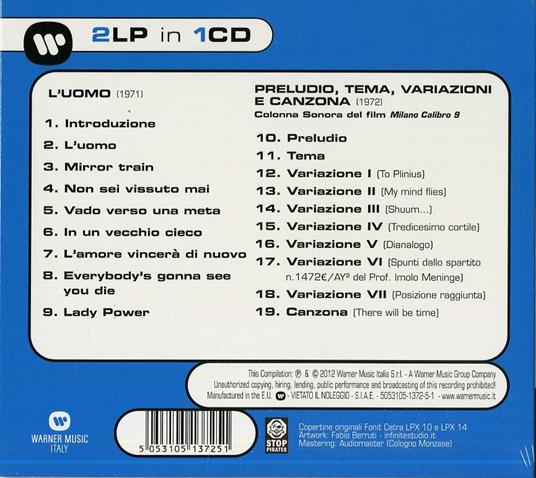 L'uomo - Milano Calibro 9 (Colonna sonora) - CD Audio di Osanna - 2