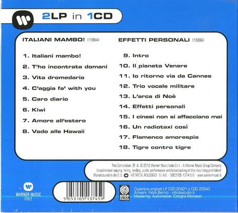 Effetti personali - Italiani mambo - CD Audio di Sergio Caputo - 2