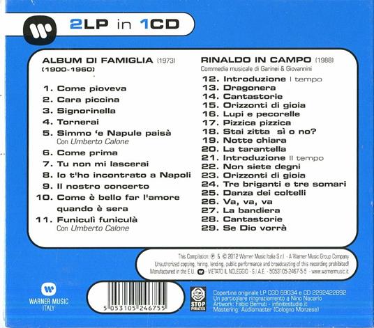 Album di famiglia - Rinaldo in campo - CD Audio di Massimo Ranieri - 2
