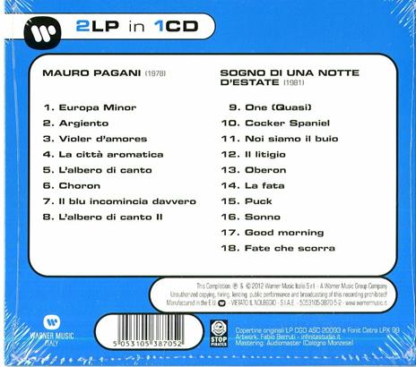 Mauro Pagani - Sogno di una notte d'estate - CD Audio di Mauro Pagani - 2