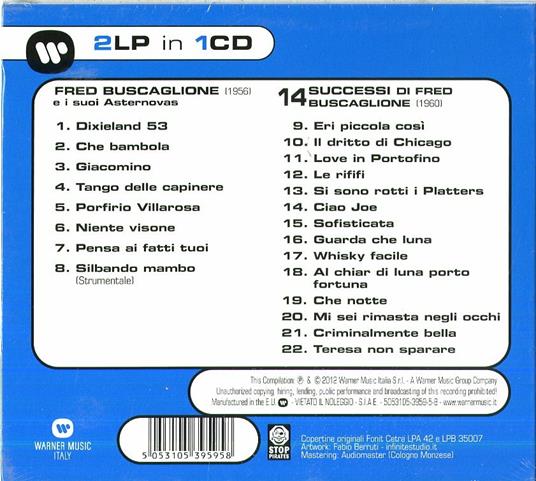 14 successi - CD Audio di Fred Buscaglione - 2