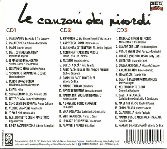 Le canzoni dei ricordi (3CD Collection) - CD Audio - 2