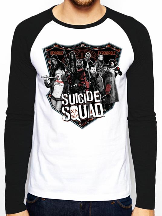 Baseball Shirt Unisex Suicide Squad. Group Shot