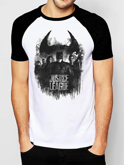 T-Shirt Unisex Tg. M Justice League Movie. Group And Logo