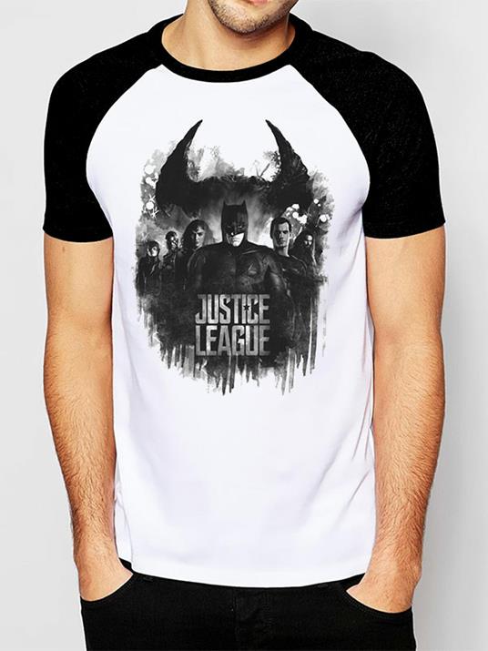 T-Shirt Unisex Tg. M Justice League Movie. Group And Logo