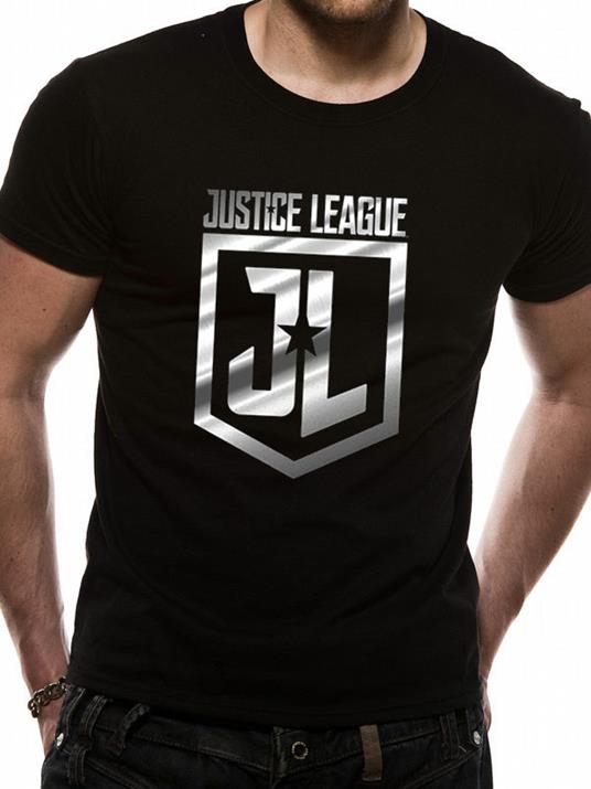 T-Shirt Unisex Tg. S Justice League Movie. Foil Logo