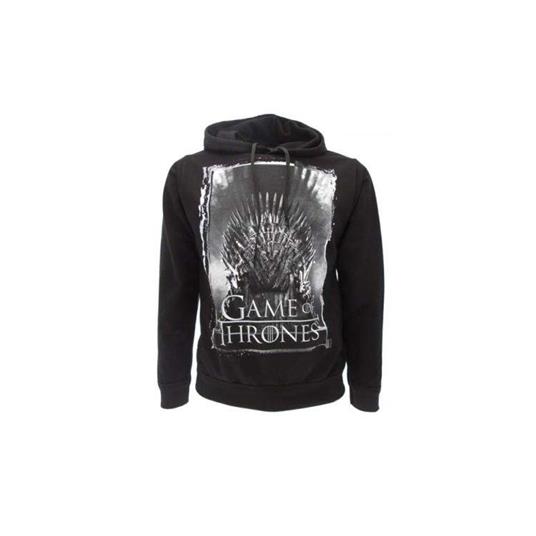 Cid- Felpa Originale Game of Thrones Nero Trono di Spade con manica lunga e cappuccio. Taglia XS