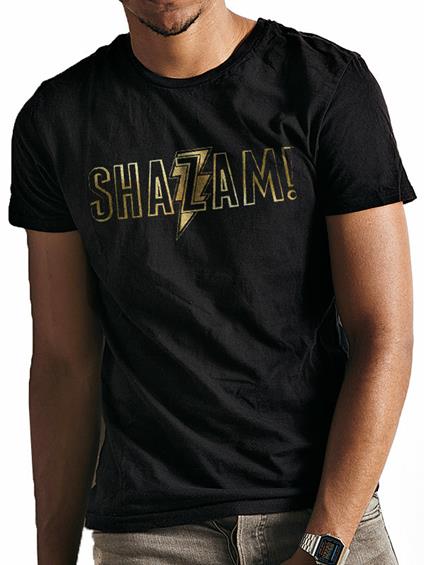 T-Shirt Unisex Tg. 2Xl. Dc Comics: Shazam Movie: Gold Foil Logo
