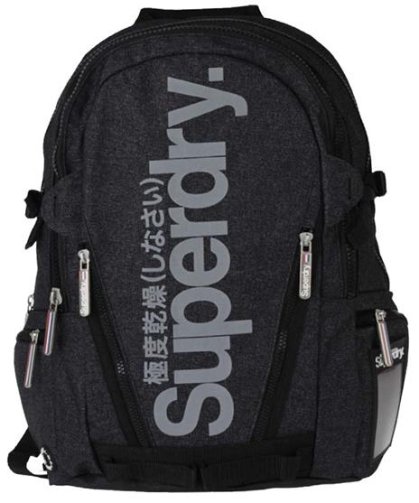 Zaino scuola Tarpaulin Superdry in tessuto. Nero/Reflective