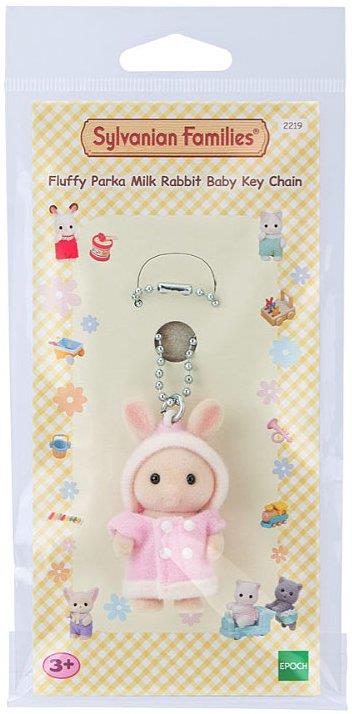 Sylvanian Families - Fluffy Parka Milk Rabbit Baby Key Chain