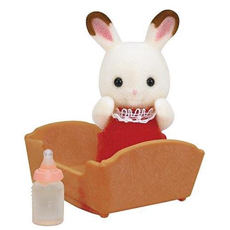 Sylvanian Families 5062 Bebè Coniglio Cioccolato con culla (ex 3410) - 2