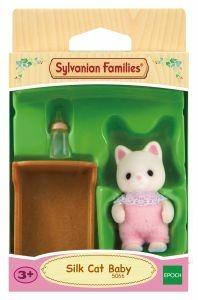 Sylvanian Families 5066 Bebè Gatto Silk con Culla (ex 3417) - 4