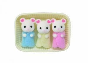 Sylvanian Families Marshmallow Mouse Triplets Toys - 3