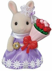 La sorella maggiore Coniglietta Cioccolato e bouquet di fiori - 11