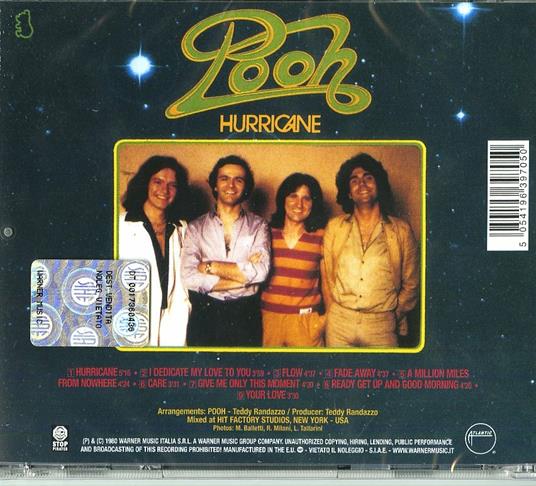 Hurricane (Remastered) - CD Audio di Pooh - 2