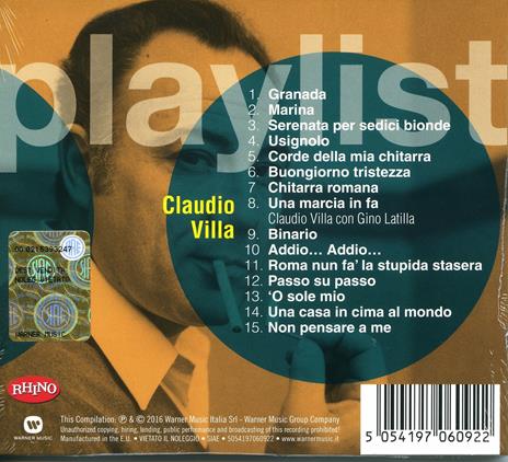 Playlist. Claudio Villa - CD Audio di Claudio Villa - 2