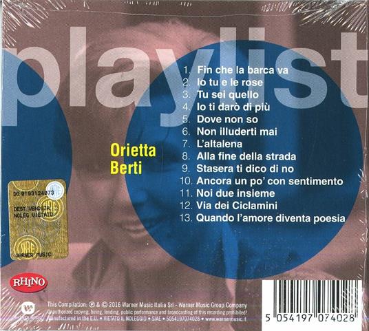 Playlist. Orietta Berti - CD Audio di Orietta Berti - 2