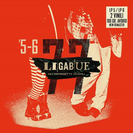 77 Singoli. LP 5 - LP 6 (Ivory Coloured Vinyl) - Vinile LP di Ligabue