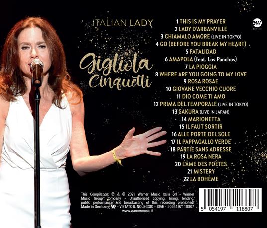 Italian Lady - CD Audio di Gigliola Cinquetti - 2