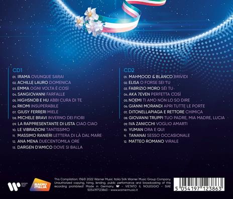 Sanremo 2022 - CD Audio - 2