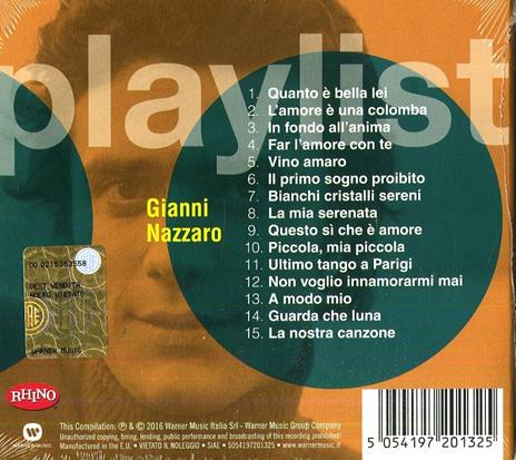 Playlist. Gianni Nazzaro - CD Audio di Gianni Nazzaro - 2