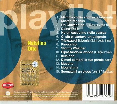 Playlist. Natalino Otto - CD Audio di Natalino Otto - 2