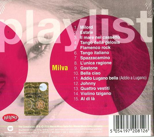 Playlist. Milva - CD Audio di Milva - 2