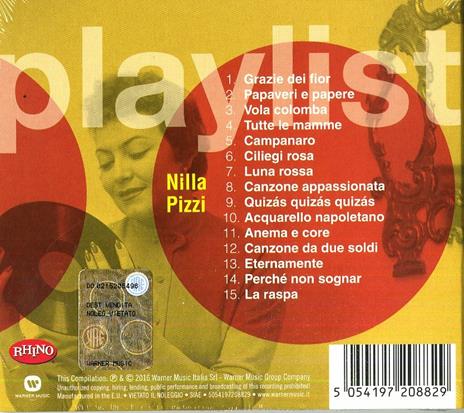 Playlist. Nilla Pizzi - CD Audio di Nilla Pizzi - 2